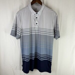 Mizzen + Main Men's Versa Performance Golf Polo Size Large Trim Classic Gray